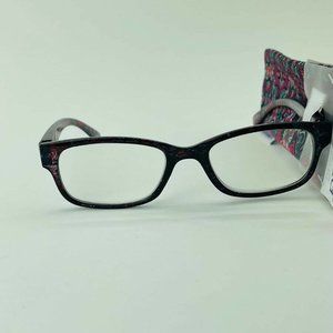 RG0202 Coloread Reading Glasses W/ Case Allegra Red Paisley CHOOSE MAGNIFICATION